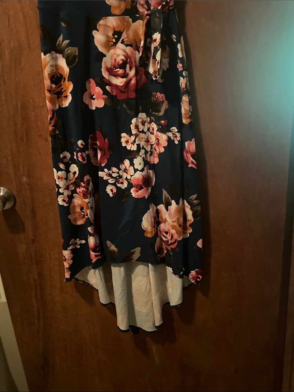 by & by Navy Floral High-Low Wrap Dress - Picture 4 of 4